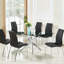 Dalija 150cm Glass Dining Table With Cross Legs-1780994637