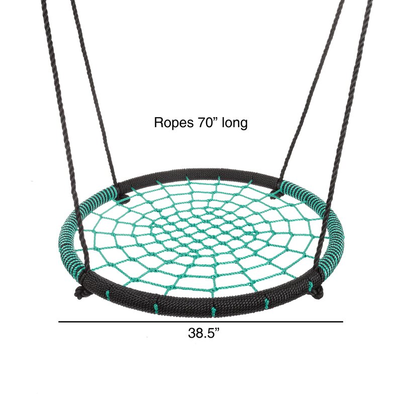 Hey! Play! Plastic Green Web/Saucer Swing with Chains & Reviews | Wayfair