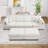120.47'' Wide Modern Corduroy Sectional Sofa With Ottomans And Two  Pillows-763582219