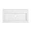 Lavabo vasque rectangulaire blanc brillant 32 po avec fixation pour robinet Voltaire