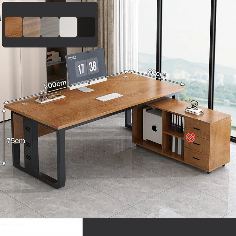 Myleena L-Shaped Computer Desk, 75cm x 200cm x 80cm