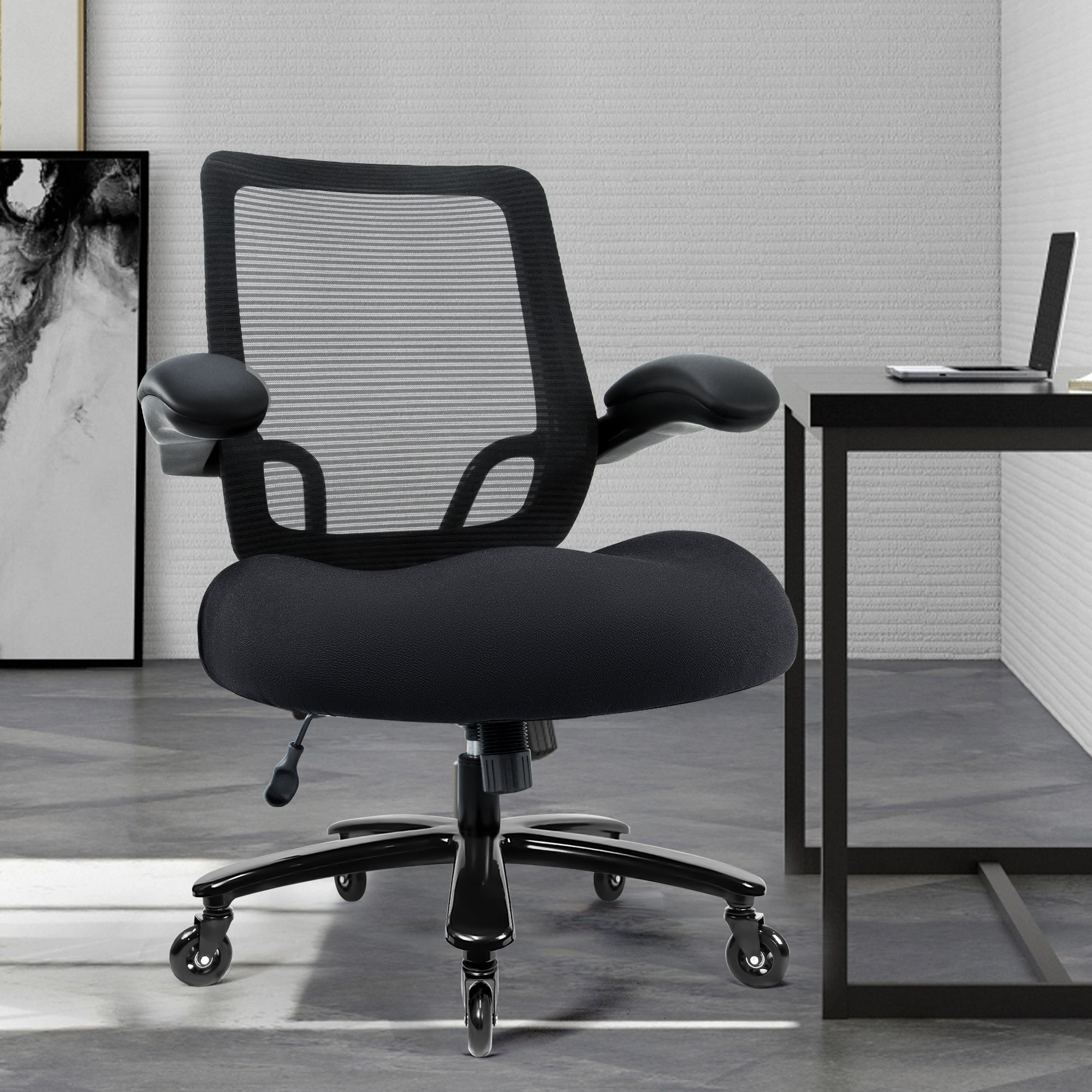 Kristinn 500 LBS Big and Tall Mesh Office Chair , Ergonomic High Back  Computer Desk Chair