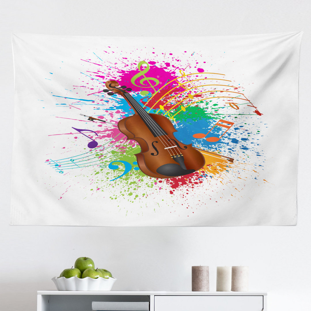 Wandteppich Splashes Violine