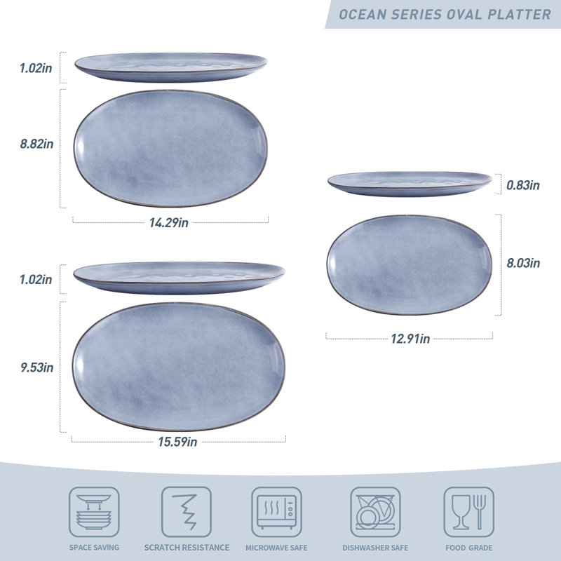 Joss & Main Platter, Blue