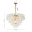 9-Light Cluster Grape Ribbed Glass Chandelier