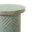Table d'appoint ronde dorée au design moderne pour patio, tabouret d'extérieur artisanal peint à la main, largeur 43,6 cm (17,15 po), sans assemblage, style contemporain, petit élément décoratif pour jardin.