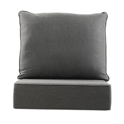 Coussins et oreillers épais Allo 61 x 56 x 15 cm pour patio, assise profonde, intérieur/extérieur, résistant à l'eau et à la décoloration