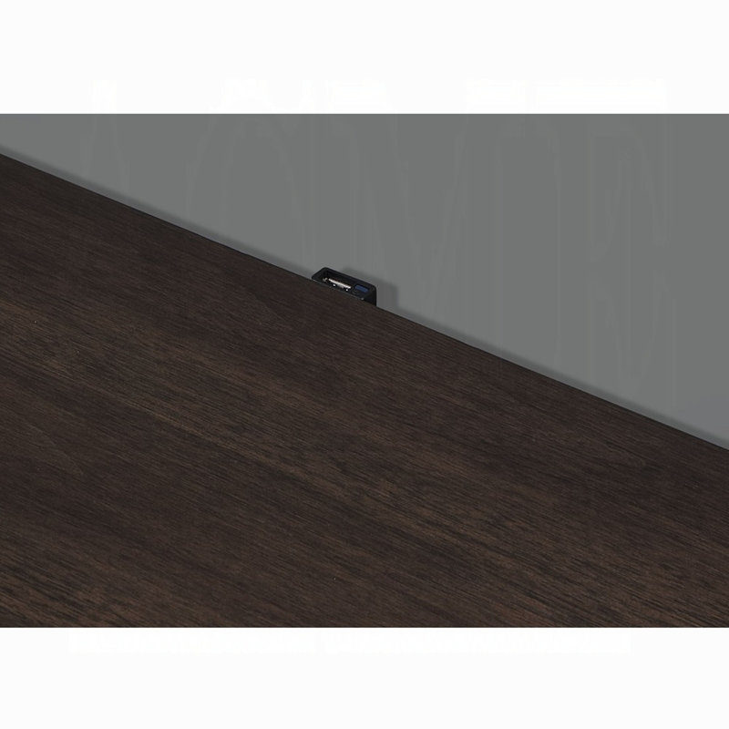 Table de chevet moderne à 2 tiroirs avec finition USB blanche et brune avec port USB