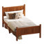 Lit à panneau plat avec tête et pied de lit, style plateforme minimaliste moderne avec finition grain de bois, style Shaker et maison de campagne-657083533-657083534