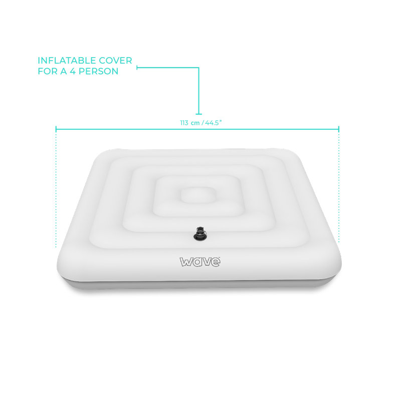 Wave Spa Inflatable Thermal Hot Tub Cover | Square 2-4 Person | White