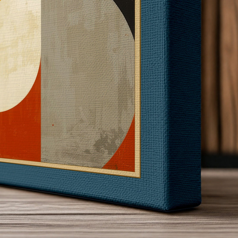 Harmony Geometric - Wrapped Canvas, 18x12 - 45.7 x 30.5 cm, Teal Border
