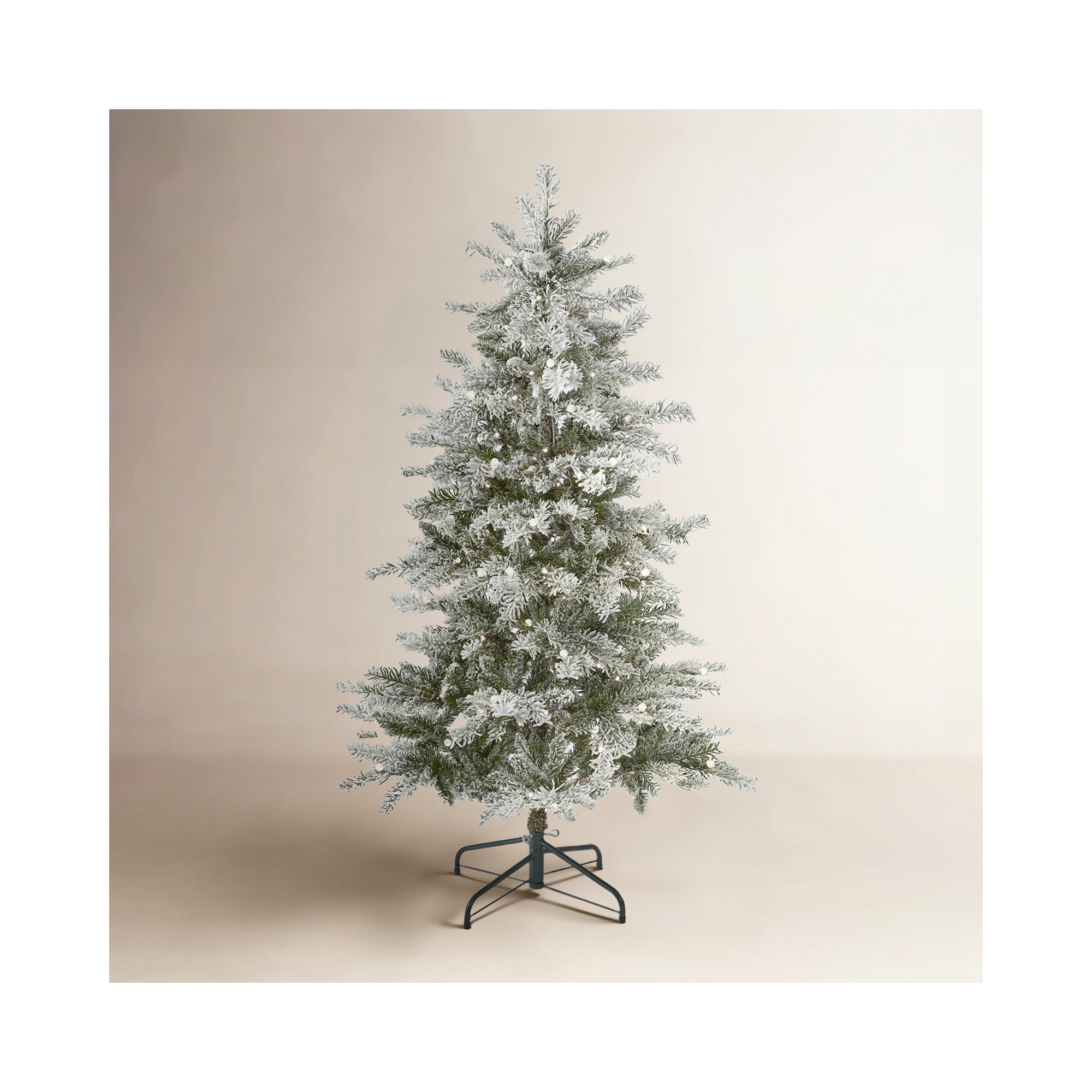 Lighted Artificial Spruce Christmas Tree, 5' H
