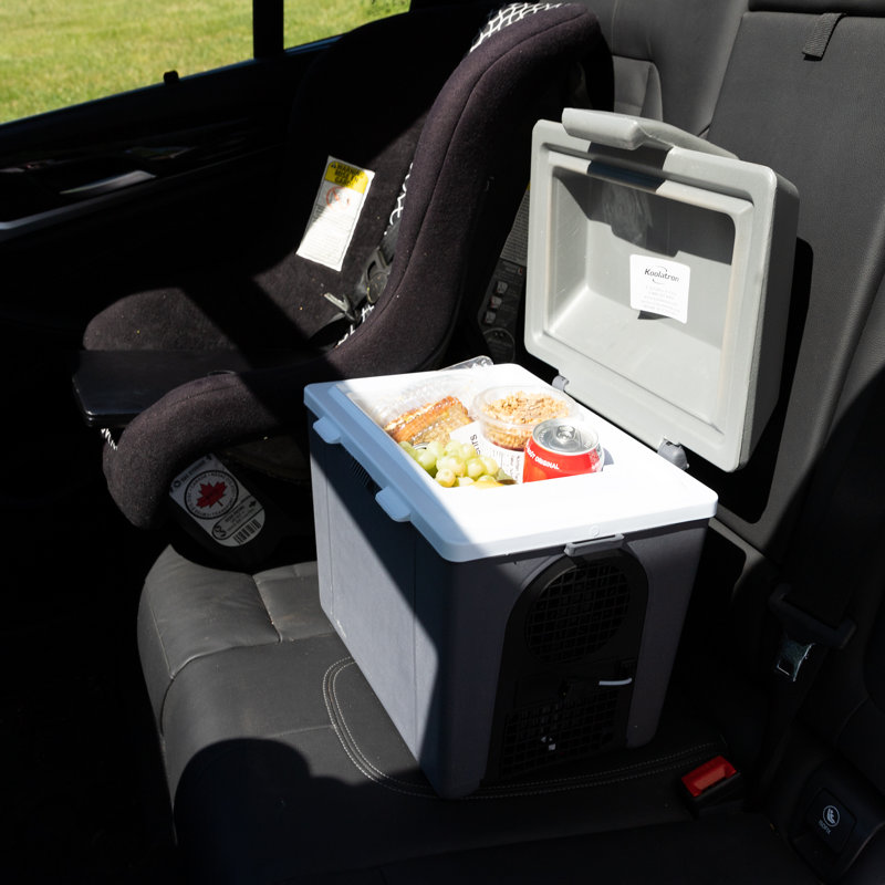 Koolatron 12V Electric Cooler/Warmer 9L (9.8 qt), Adjustable Strap, Gray