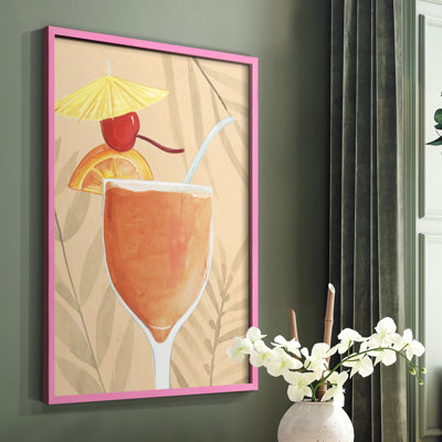 Tropical Cocktail I Framed Print - Solid Wood