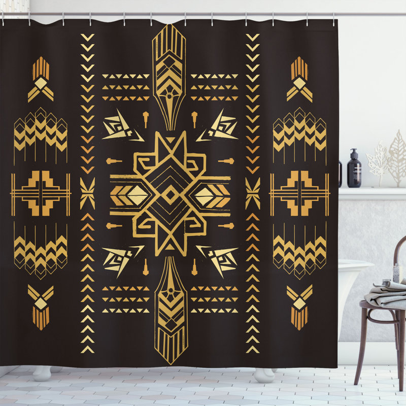 Ensemble de rideau de douche + crochets, H 75 po x l 69 po