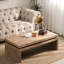 Table basse en bois naturel, L 47,6 po x l 23,6 po x H 16,3 po, rectangulaire, option de rangement ouvert, bureau polyvalent pour le bureau à domicile, * Design minimaliste