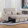 Nangle 53" Wide Modern Upholstery Reclining Sleeper Sofa With Adjustable Backrest