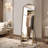 Arched Antique Ornate Full Length Floor Mirror /Free Standing,22x65 inch,Vintage Gold-1423472951-1423472948