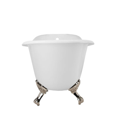 Baignoire de trempage autoportante en fonte 61 po x 30 po avec robinet
