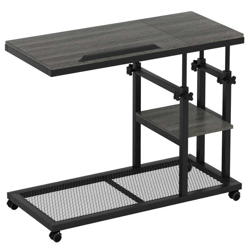 Petite table basse avec table de bout et table d'appoint, Gris