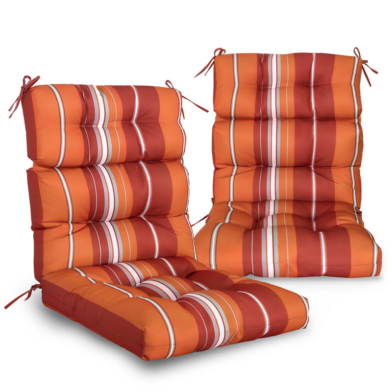 Indoor/Outdoor Seat/Back Cushion, Red Stripe