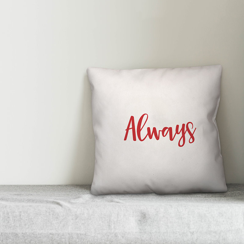  Coussin Always, Blanc / rouge, Housse de coussin