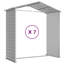 Brityn Garden Shed 191x640x198 cm Galvanised Steel-412168996