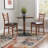 Gensingh Ladder Back Side Metal Chair with Faux Leather-467665063