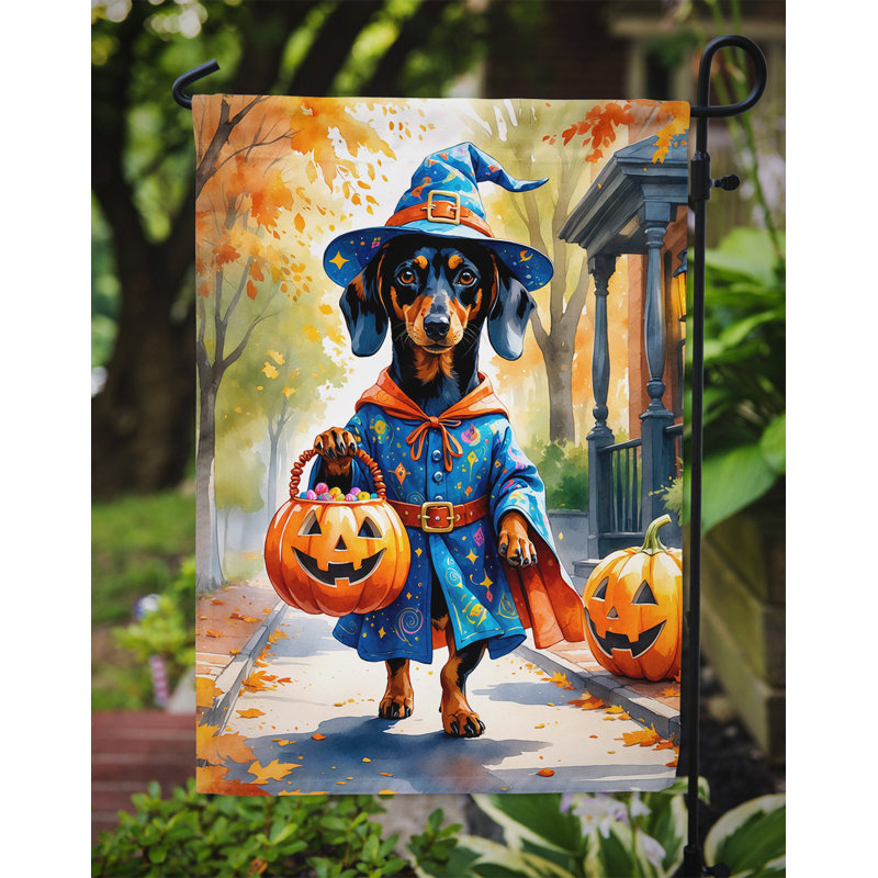 Drapeau du jardin Mastiff, Teckel
