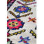 Tapis unique ivoire / orange de 2 pi 4 po x 11 pi 8 po Herki
