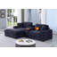 Canapé rembourré avec causeuse avec repose-pieds réversible et console multifonctionnelle-454801138