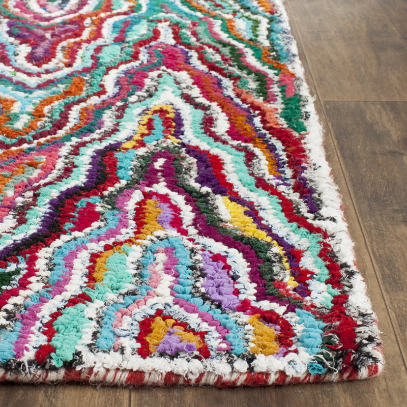 Cleaves Abstract Cotton Hand Woven Area Rug, Runner 69 x 213 cm