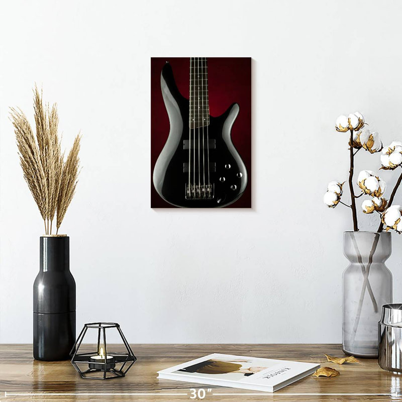 Guitare électrique noire Abarca, H 12 po x l 8 po