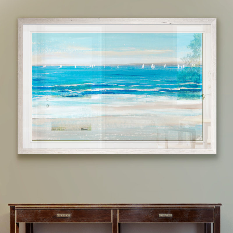 « basse céruléen tide i » par paul cezanne-reproduction d’art sur toile encadrée, H 28 po x l 38 po x 1,25 po
