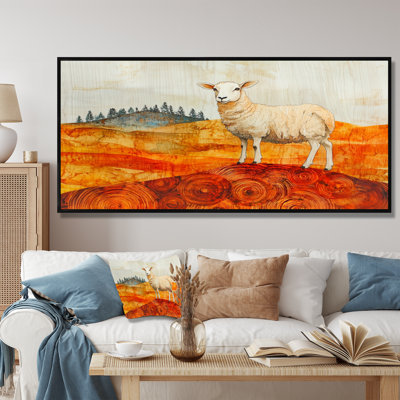 Donyan couleurs d'automne de mouton dans un paysage de ferme - mouton, art mural