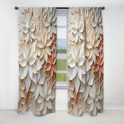 Appel - Poinsettias Curtain - Blackout Floral Curtain - 1 Panels