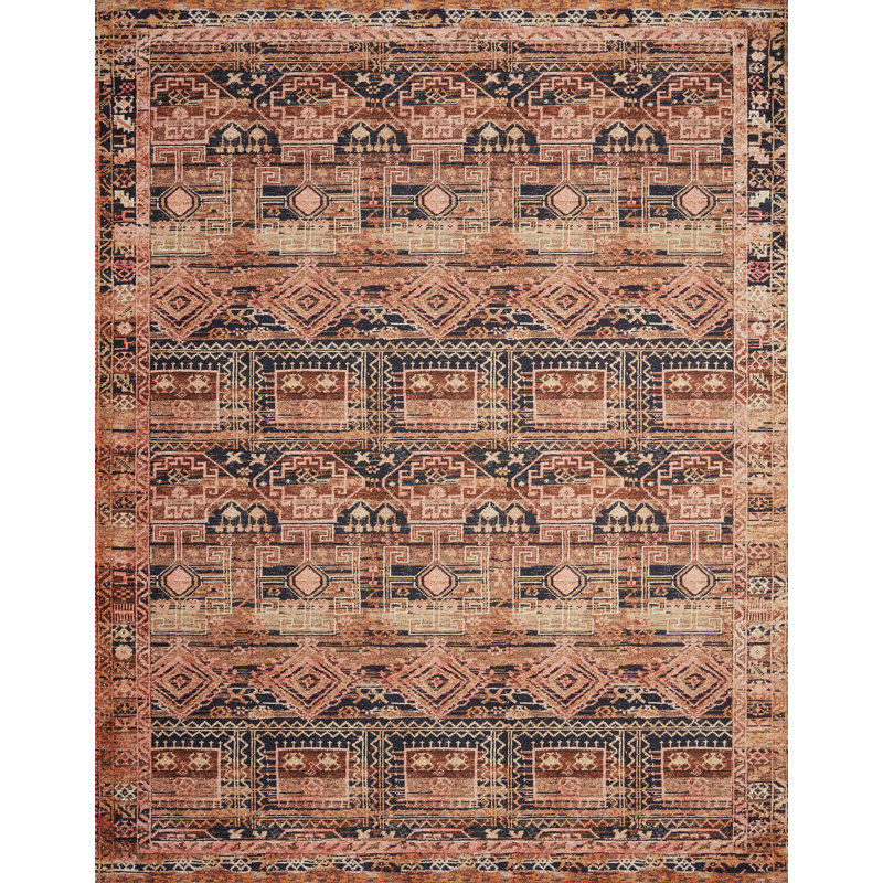 Tapis géométrique brun / noir Iowa Park, Rectangle 2'0" x 5'0"