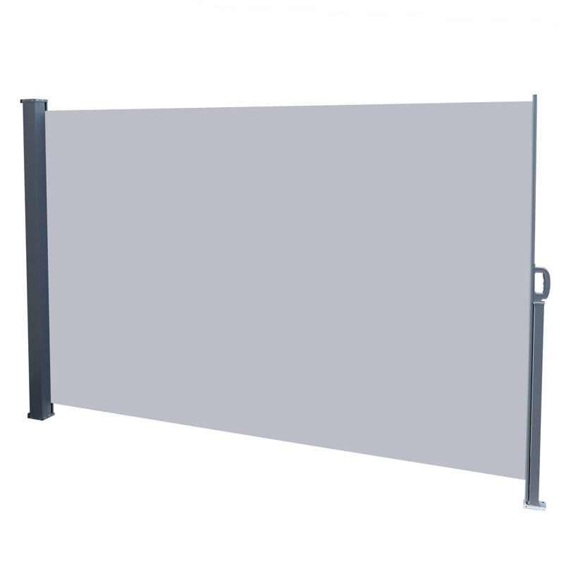 Wade Logan 300cm W x 10cm D Polyester Dark Grey Cover Retractable Side Awning