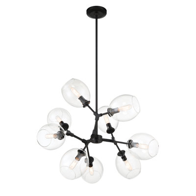 George Kovacs Nexpo 9 Light Chandelier In Coal Finish