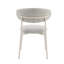 Chaise d'appoint en tissu gris clair, ensemble de 2