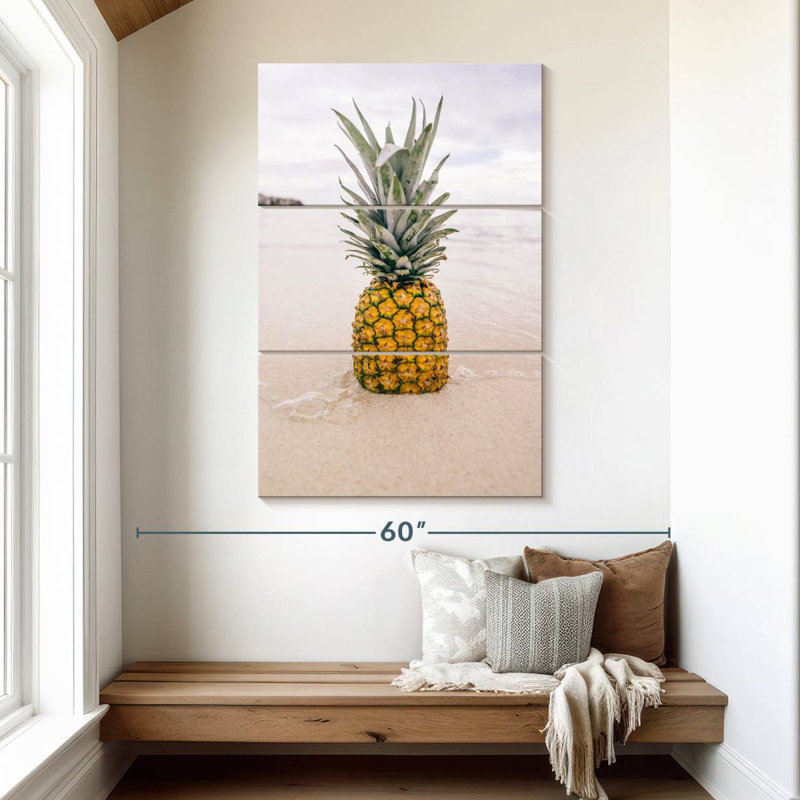 Sandy Beach Pineapple, 50" H x 32" W