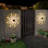 2 Pack Solar Fence Lights Metal Solar Powered Outdoor Waterproof Wall Deck Step Lights For Garden