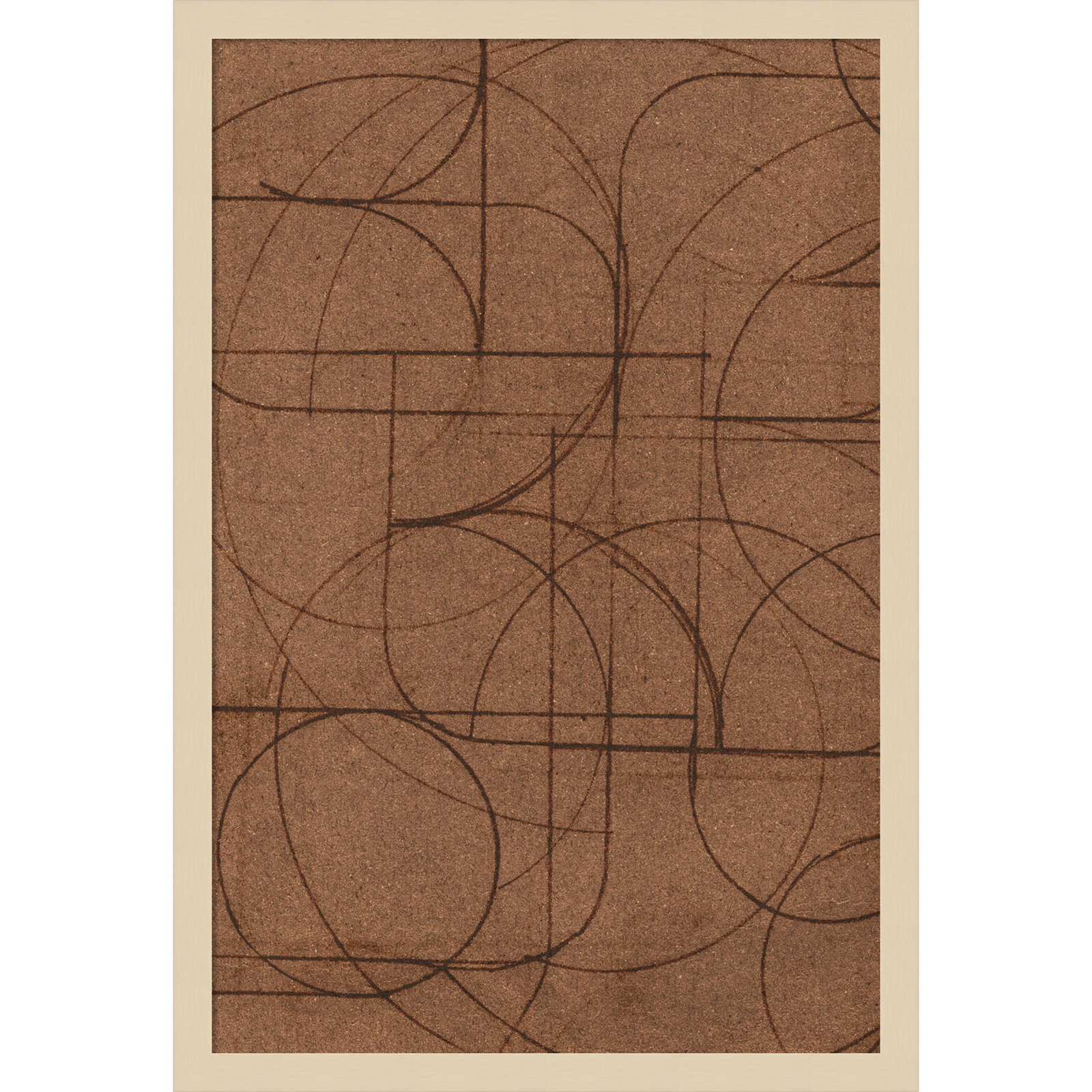 Curved 1 Print by Dan Hobday, 25" H x 17" W, Brown Framed Print without Mat