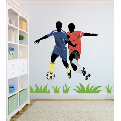 Football autocollant mural - autocollants et murale pour enfants, garçons, filles, chambre et chambre à coucher. Art mural sport pour la décoration et la décoration de la maison-GD653