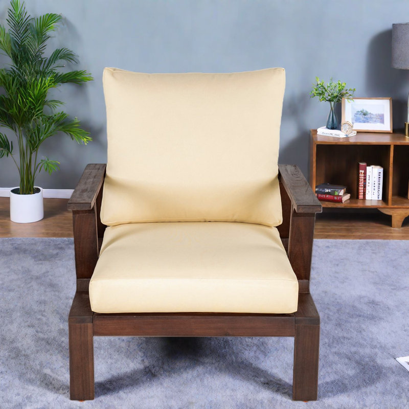 Élégante chaise d'appoint en bois d'acacia, design moderne pour les terrasses et balcons