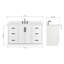 Meuble-lavabo rectangulaire simple de 61 pouces avec comptoir en quartz blanc pur de 1,5 pouce d'épaisseur.-366003956-366003962