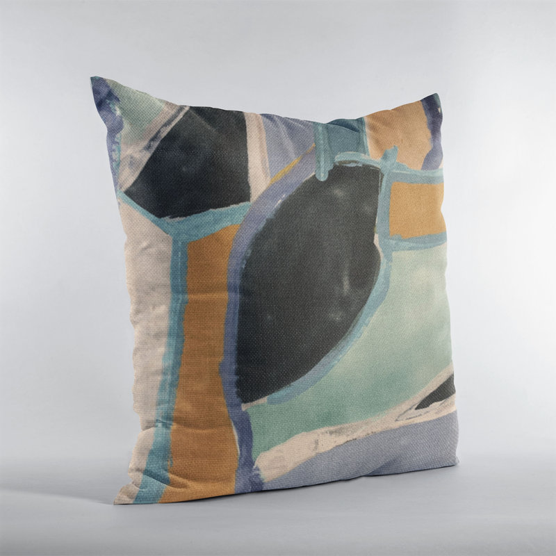 Modern Print Linen Indoor/Outdoor Pillow Cover & Insert, 26" x 26"