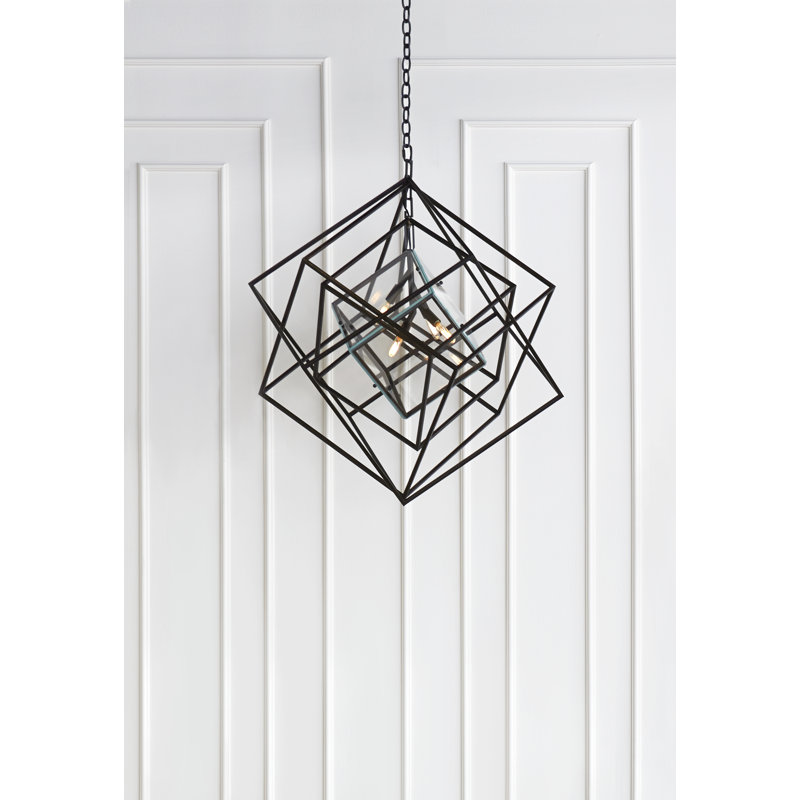 Kelly Wearstler Cubist Medium Chandelier, Aged Iron