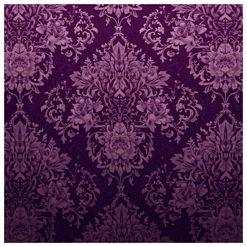 Édredon mauve à motif floral mauve, Simple extra long
