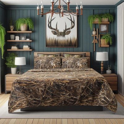 Ensemble de draps pour grand lit 4 pièces VISI-One Realtree Max-7
